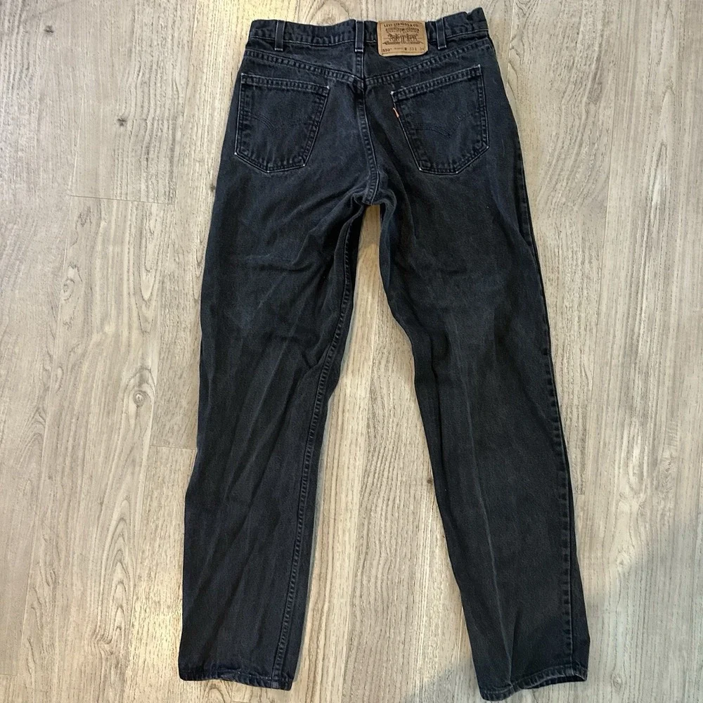 Vintage Levis ‎ 550 Jeans Mens 33x34 Black Denim Orange Tab 90s USA Made